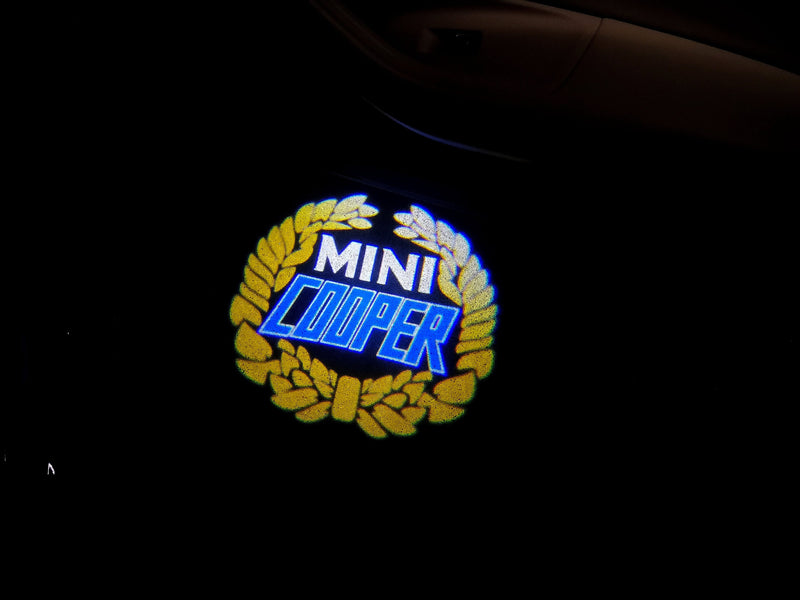 MINI COOPER LOGO PROJECROTR LIGHTS Nr.33 (quantity  1 =  2 Logo Film /  2 door lights)