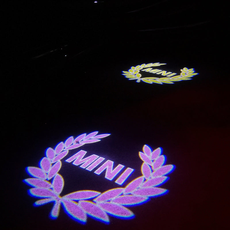 MINI ORIGINAL LOGO PROJECROTR LIGHTS Nr.92 (quantity  1 =  2 Logo Film /  2 door lights)