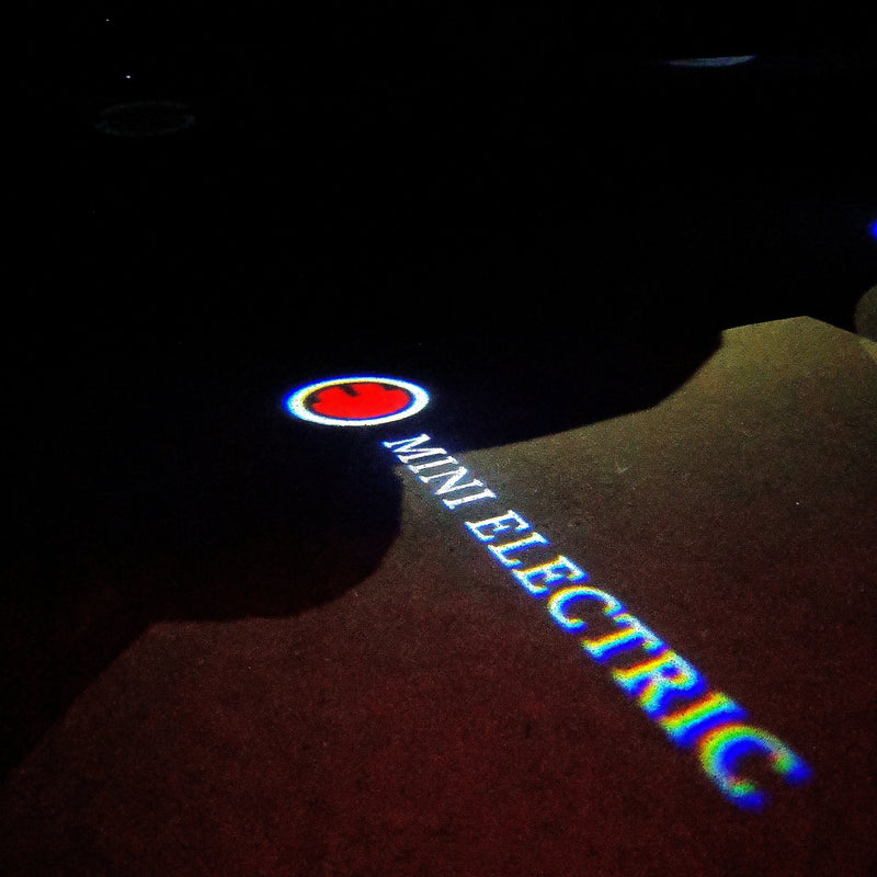 MINI ELECTRIC LOGO PROJECROTR LIGHTS Nr.65 (quantity  1 =  2 Logo Film /  2 door lights)