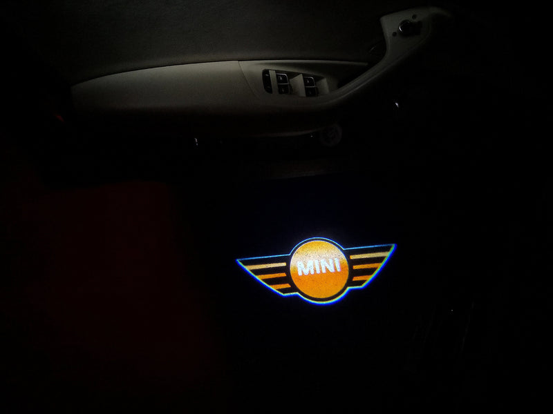 MINI ORIGINAL LOGO PROJECROTR LIGHTS Nr.07 (quantity  1 =  2 Logo Film /  2 door lights)