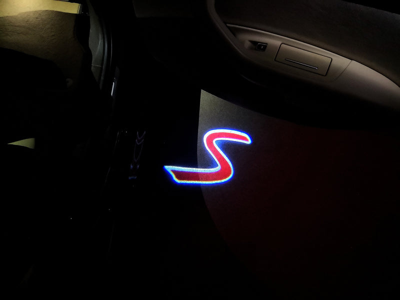 MINI S LOGO PROJECROTR LIGHTS Nr.67 (quantity  1 =  2 Logo Film /  2 door lights)