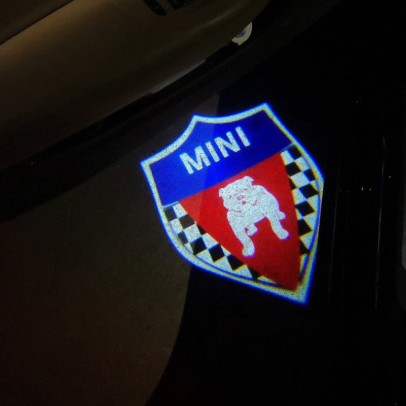 MINI ORIGINAL LOGO PROJECROTR LIGHTS Nr.45 (quantity  1 =  2 Logo Film /  2 door lights)