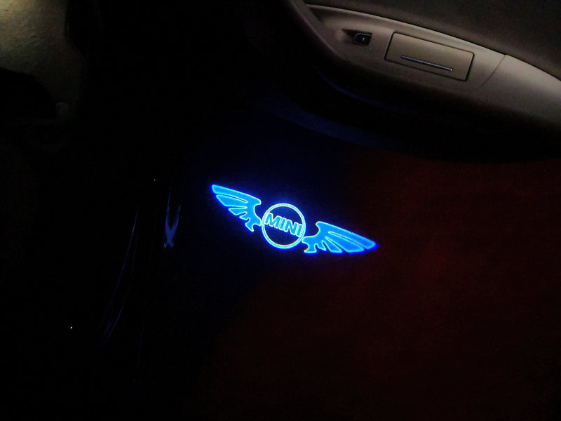 MINI ORIGINAL LOGO PROJECROTR LIGHTS Nr.49 (quantity  1 =  2 Logo Film /  2 door lights)