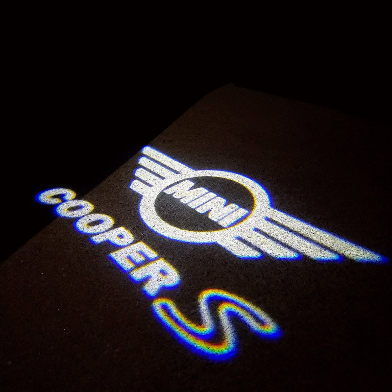 MINI COOPER S  LOGO PROJECROTR LIGHTS Nr.139 (quantity  1 =  2 Logo Film /  2 door lights)