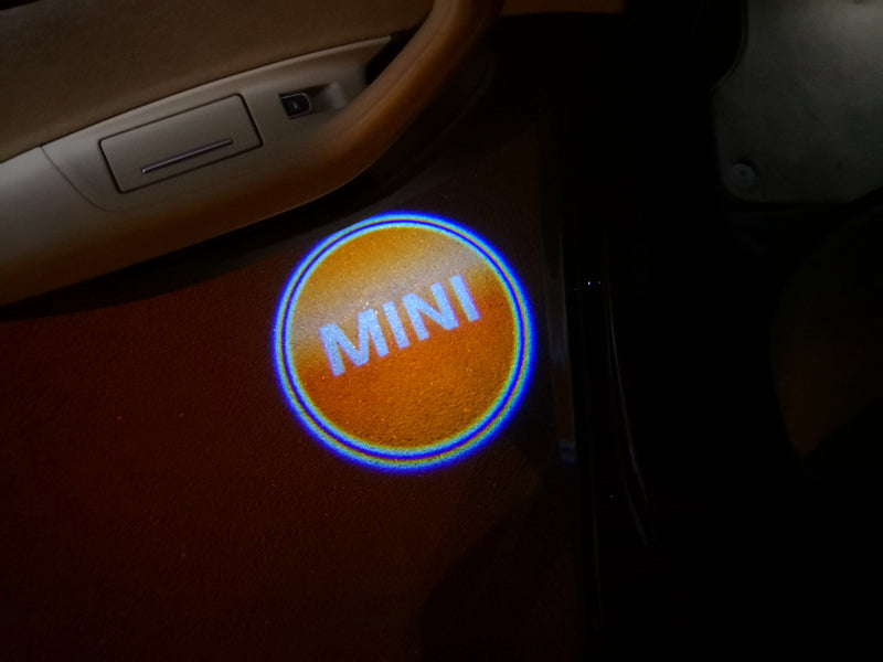 MINI ORIGINAL LOGO PROJECROTR LIGHTS Nr.44 (quantity  1 =  2 Logo Film /  2 door lights)