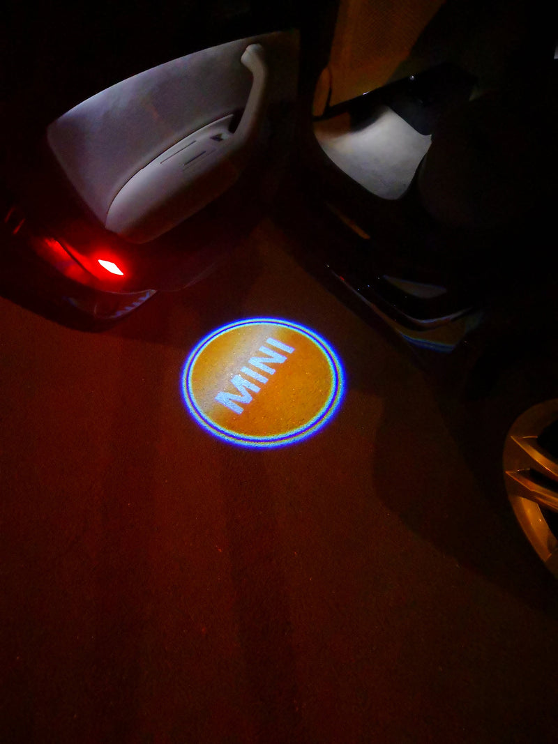 MINI ORIGINAL LOGO PROJECROTR LIGHTS Nr.44 (quantity  1 =  2 Logo Film /  2 door lights)