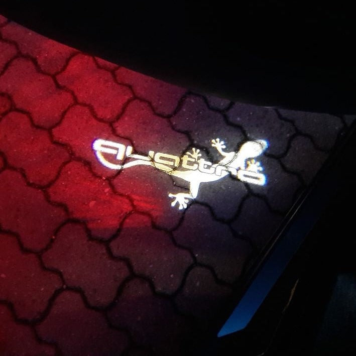 AUDI QUATTRO GECKO  LOGO PROJECTOT LIGHTS Nr.64  (quantity 1 = 2 Logo Films /2 door lights）