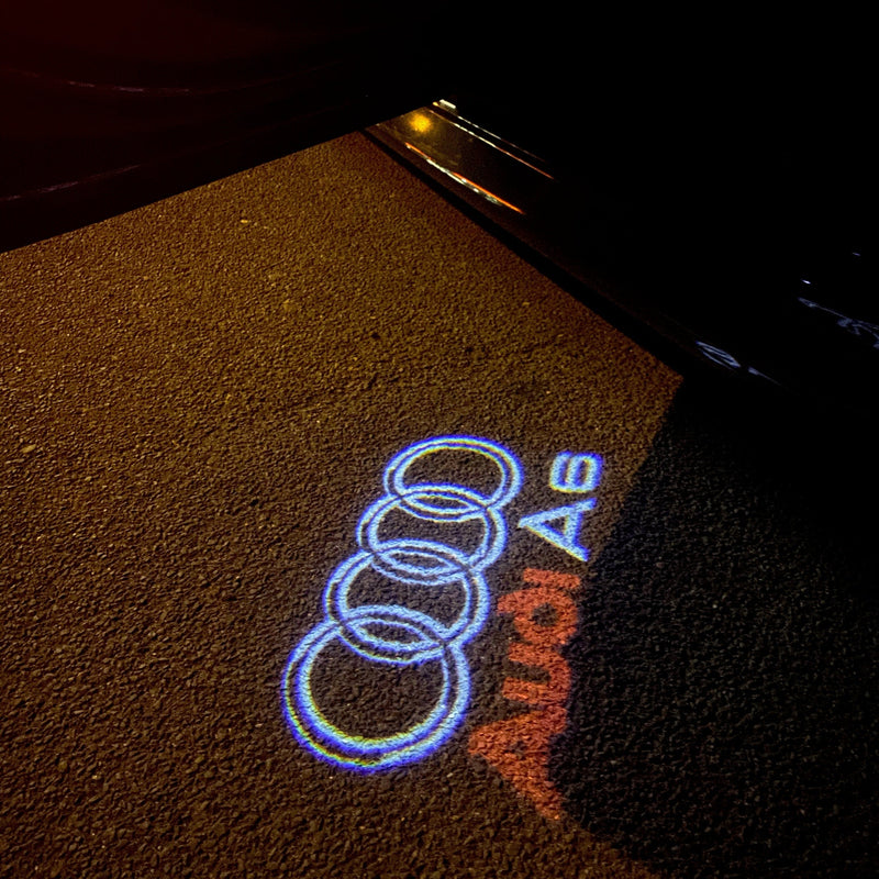 AUDI A6 LOGO PROJECTOT LIGHTS Nr.44 (quantity 1 = 2 Logo Films /2 door lights）