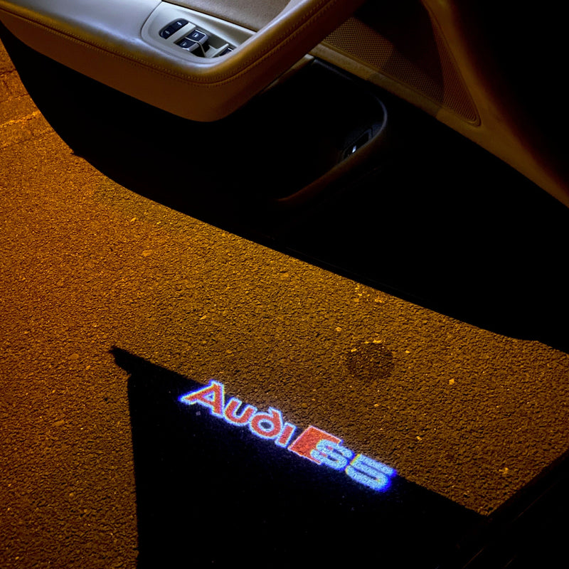 AUDI S5 LOGO PROJECTOT LIGHTS Nr.89  (quantity 1 = 2 Logo Films /2 door lights）