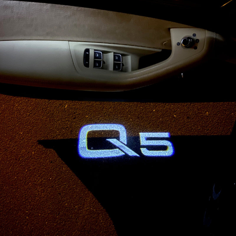 AUDI Q5 LOGO PROJECTOT LIGHTS Nr.101  (quantity 1 = 2 Logo Films /2 door lights）