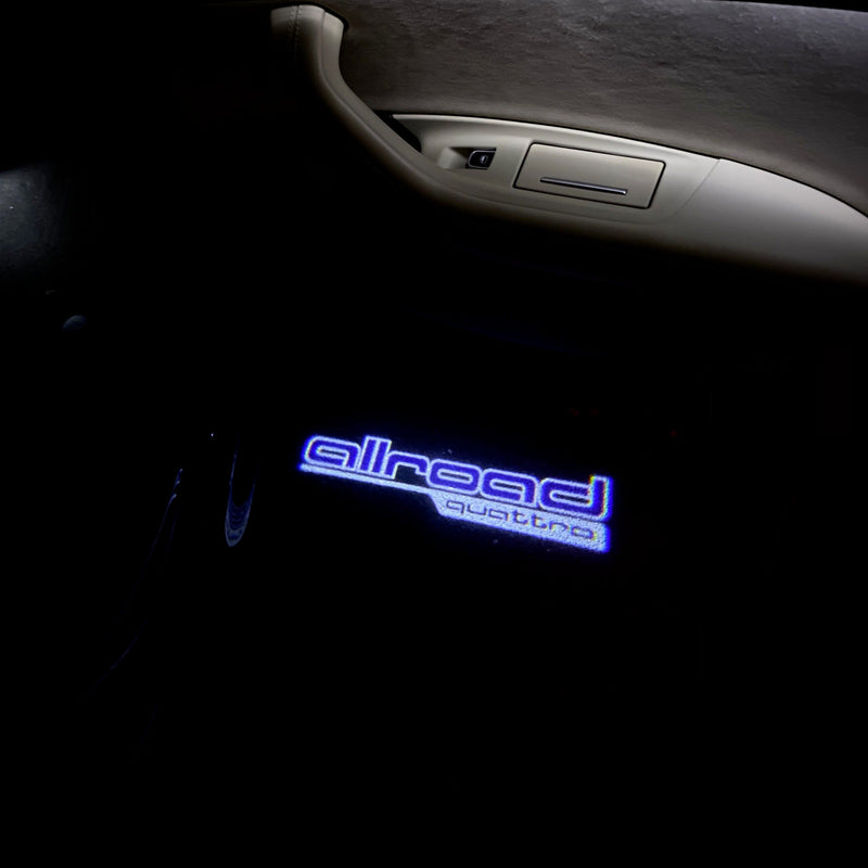 AUDI ALLROAD  LOGO PROJECTOT LIGHTS Nr.161  (quantity 1 = 2 Logo Films /2 door lights）