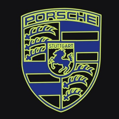 PORSCHE Original  LOGO PROJECTOT LIGHTS Nr.05 (quantity  1 =  2 Logo Film /  2 door lights)