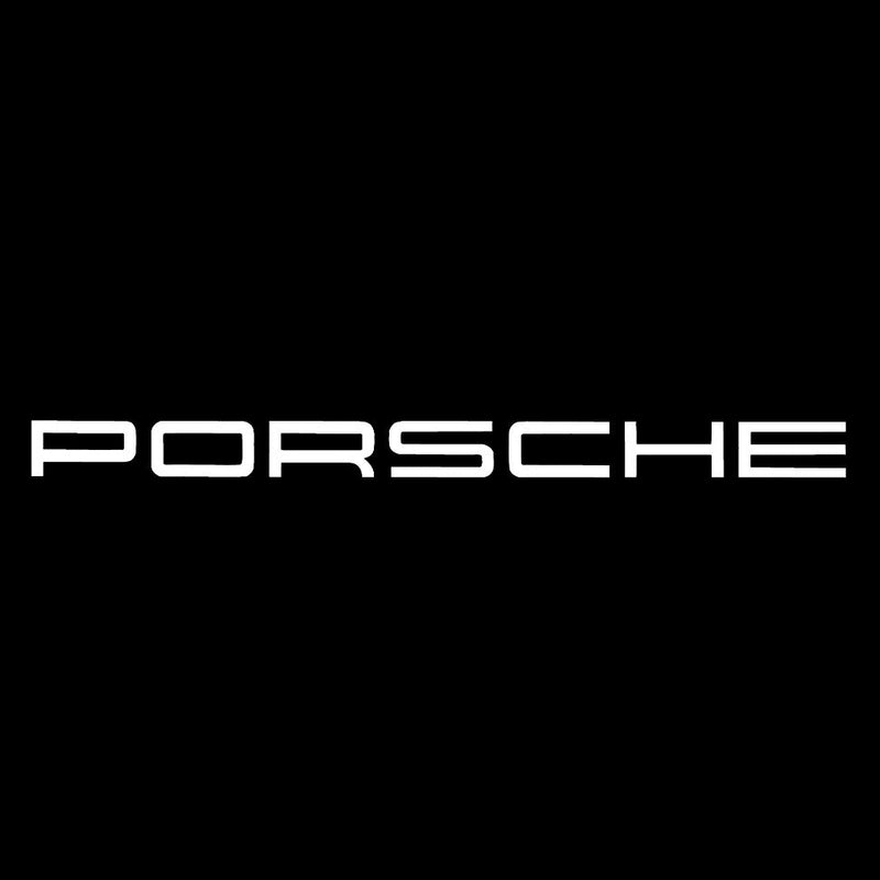 PORSCHE Original  LOGO PROJECTOT LIGHTS Nr.02 (quantity  1 =  2 Logo Film /  2 door lights)