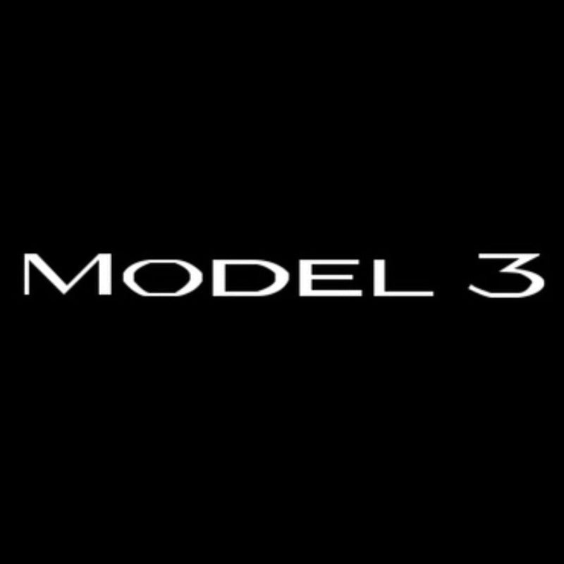 TESLA MODEL 3 LOGO PROJECROTR LIGHTS Nr.1524 (quantity  1 =  2 Logo Film /  2 door lights)