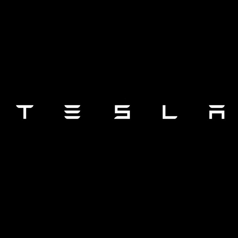 TESLA LOGO PROJECROTR LIGHTS Nr.1517 (quantity  1 =  2 Logo Film /  2 door lights)