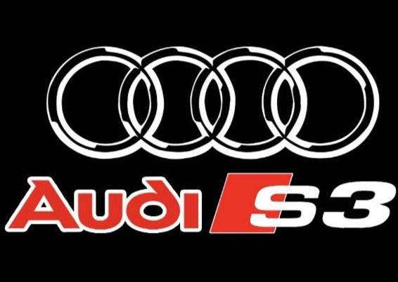 AUDI S3 LOGO PROJECTOT LIGHTS Nr.33  (quantity 1 = 2 Logo Films /2 door lights）