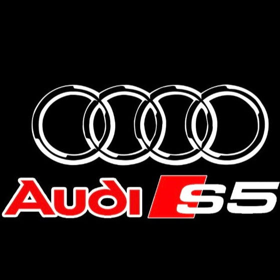 AUDI S5 LOGO PROJECTOT LIGHTS Nr.35  (quantity 1 = 2 Logo Films /2 door lights）