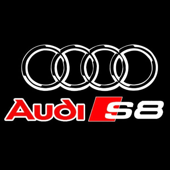 AUDI S8 LOGO PROJECTOT LIGHTS Nr.38  (quantity 1 = 2 Logo Films /2 door lights）