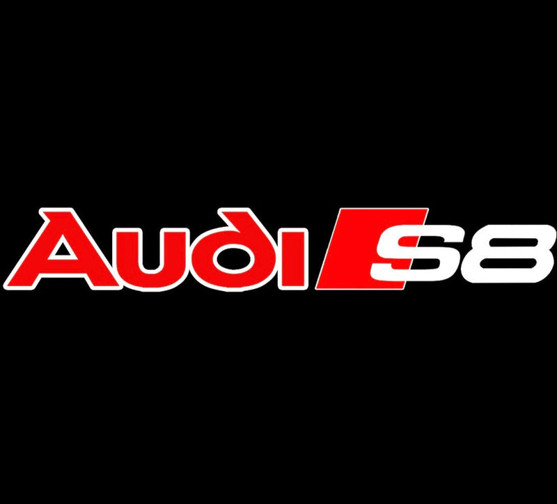 AUDI S8 LOGO PROJECTOT LIGHTS Nr.94  (quantity 1 = 2 Logo Films /2 door lights）