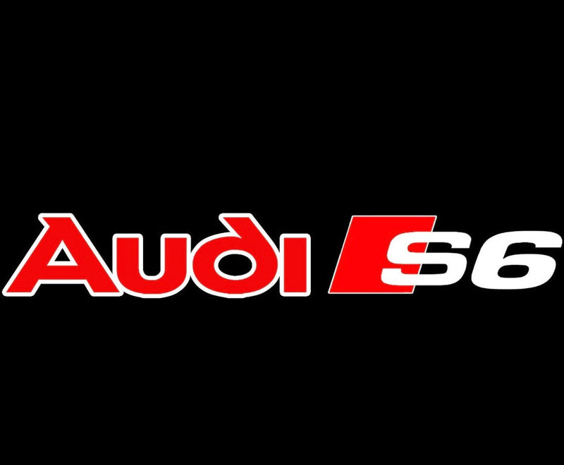 AUDI S6 LOGO PROJECTOT LIGHTS Nr.92  (quantity 1 = 2 Logo Films /2 door lights）