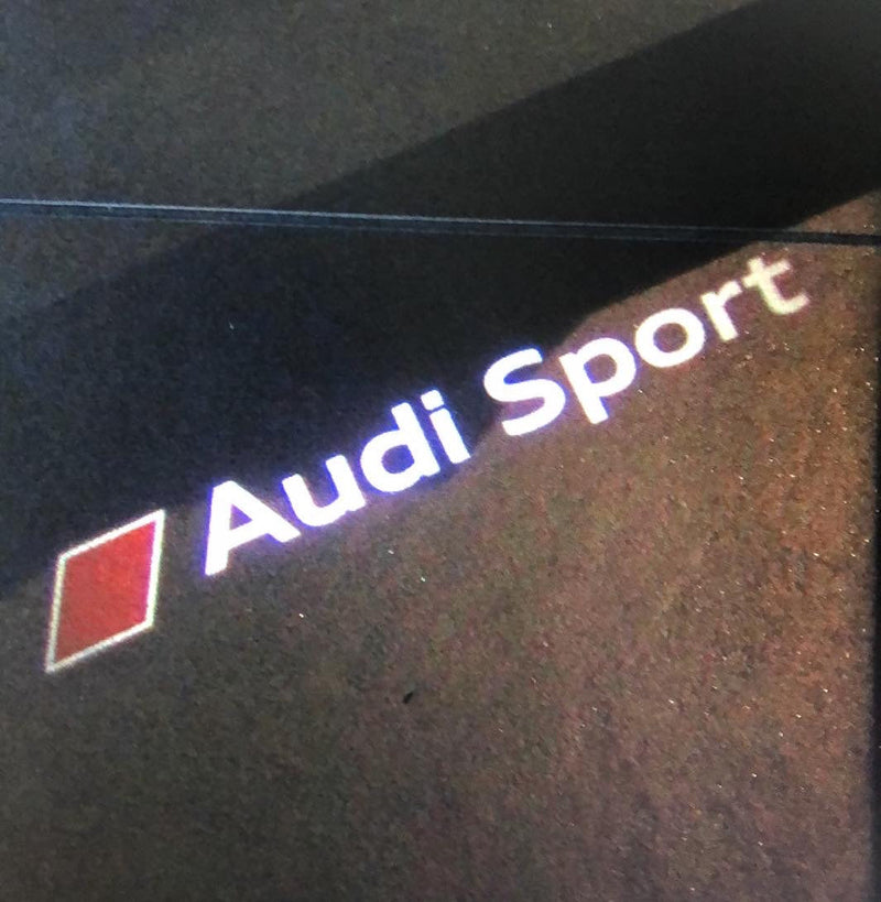 AUDI SPORT LOGO PROJECTOT LIGHTS Nr.69  (quantity 1 = 2 Logo Films /2 door lights）