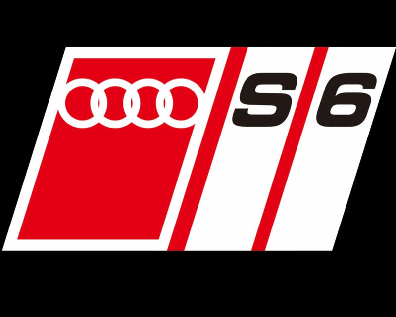 AUDI S6  LOGO PROJECTOT LIGHTS Nr.150  (quantity 1 = 2 Logo Films /2 door lights）