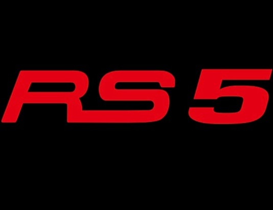 AUDI RS5 LOGO PROJECTOT LIGHTS Nr.141  (quantity 1 = 2 Logo Films /2 door lights）