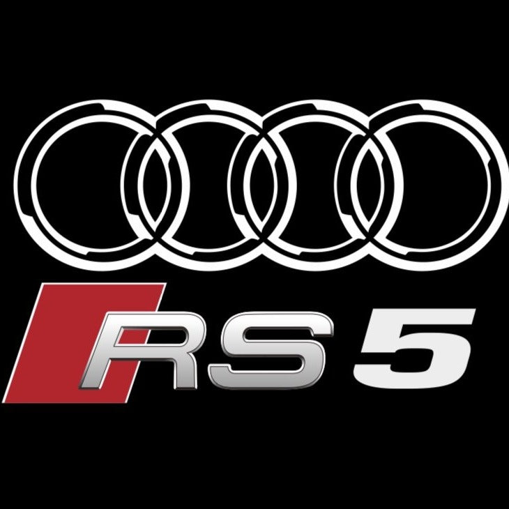 AUDI RS5 LOGO PROJECTOT LIGHTS Nr.136  (quantity 1 = 2 Logo Films /2 door lights）