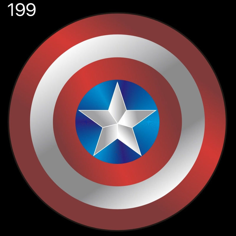 Captain America Logo door lights Nr.213 (quantity 1 = 2 Logo Films /2 door lights）Marvel Heroes Logo