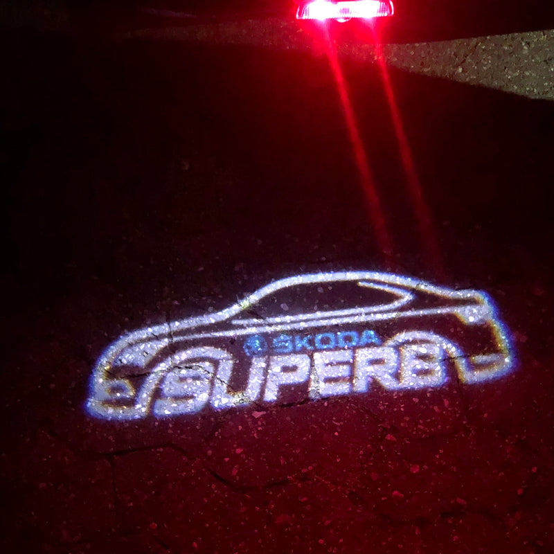 SKODA SUPERB LOGO PROJECTOT LIGHTS Nr.69 (quantity  1 =  2 Logo Film /  2 door lights)