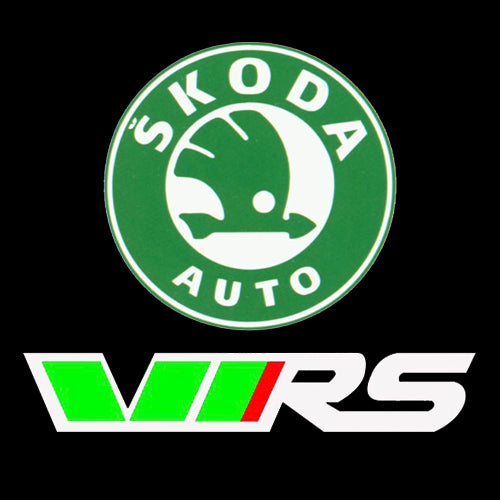 SKODA VRS  LOGO  LIGHTS Nr.21(quantity  1 =  2 Logo Film /  2 door lights)