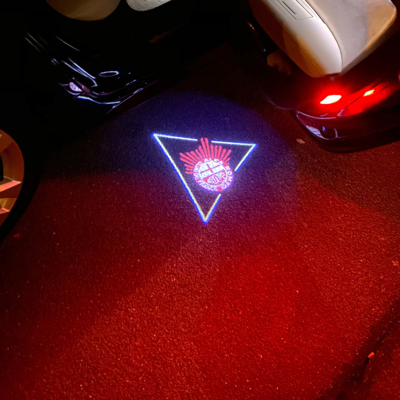 Alfa Romeo RED COLOR LOGO PROJECTOT LIGHTS Nr.20 (quantity  1 =  2 Logo Film /  2 door lights)