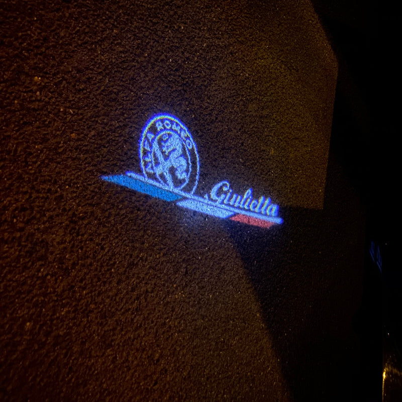 Alfa Romeo Giulietta LOGO PROJECTOT LIGHTS Nr.73 (quantity  1 =  2 Logo Film /  2 door lights)