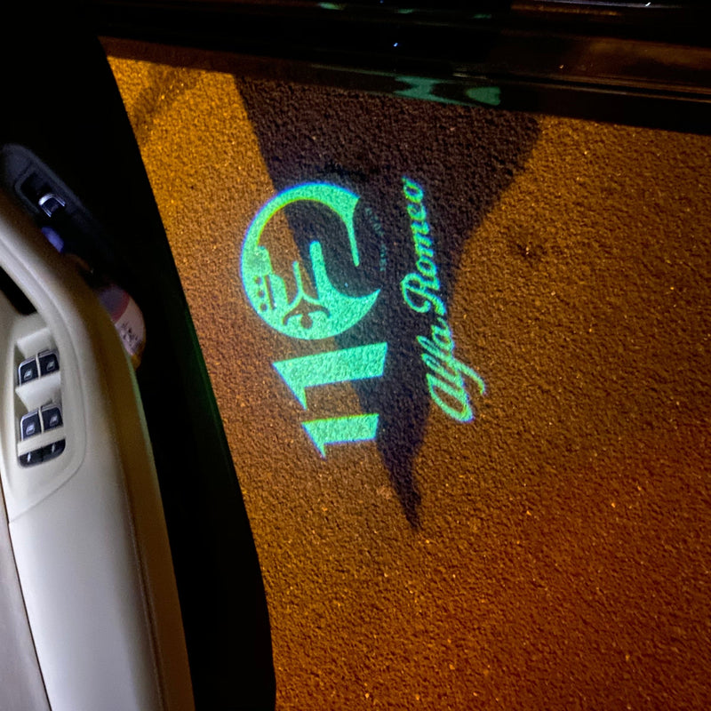 Alfa Romeo Bscione snake LOGO PROJECTOT LIGHTS Nr.25 (quantity  1 =  2 Logo Film /  2 door lights)