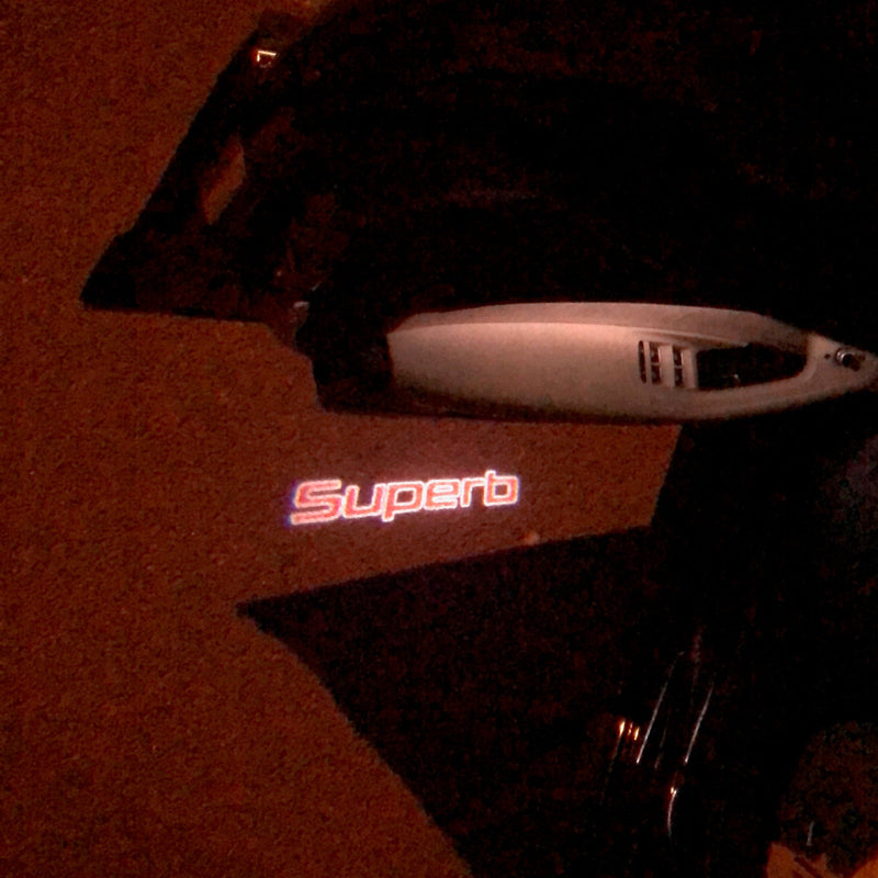 SKODA SUPERB LOGO PROJECTOT LIGHTS Nr.91 (quantity  1 =  2 Logo Film /  2 door lights)