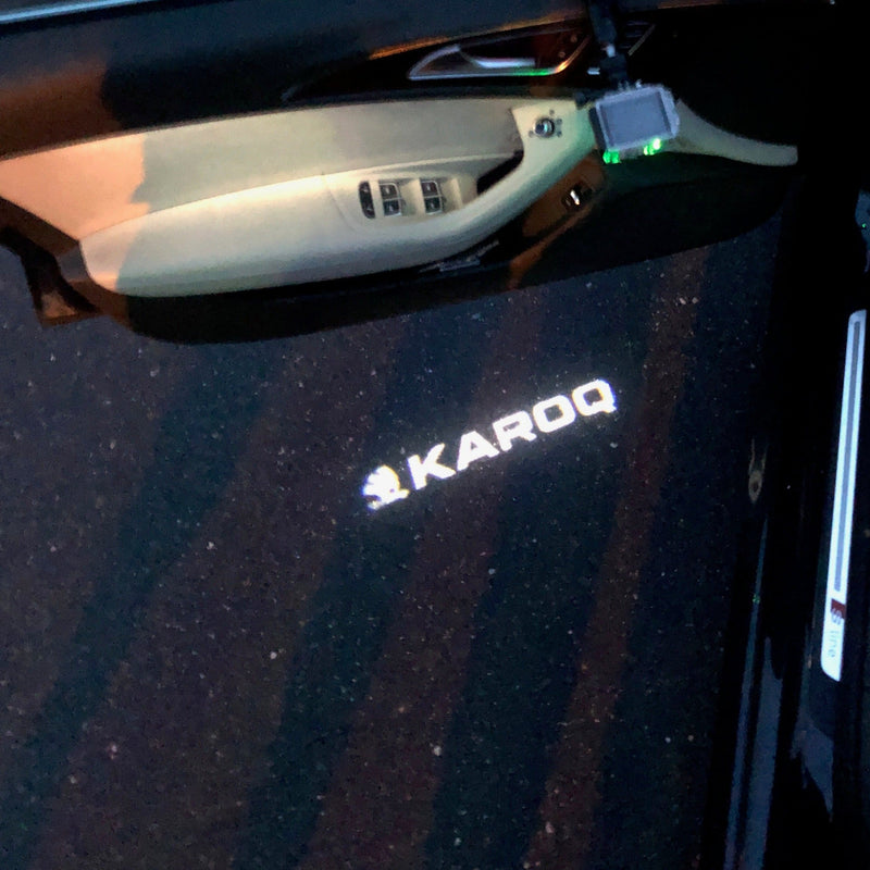 SKODA KAROQ LOGO  LIGHTS Nr.114 (quantity  1 =  2 Logo Film /  2 door lights)