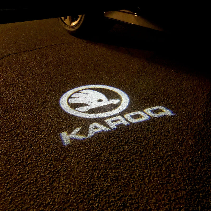 SKODA KAROQ LOGO  LIGHTS Nr.50 (quantity  1 =  2 Logo Film /  2 door lights)