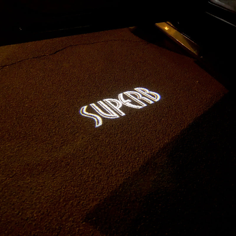 SKODA SUPERB LOGO PROJECTOT LIGHTS Nr.90 (quantity  1 =  2 Logo Film /  2 door lights)