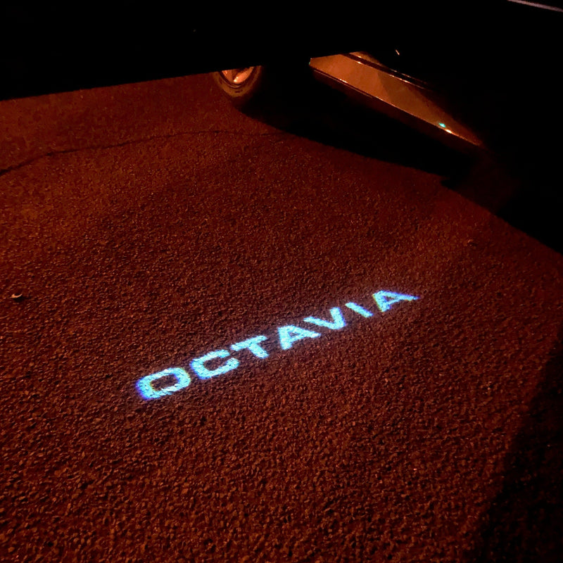 SKODA OCTAVIA LOGO PROJECTOT LIGHTS Nr.104 (quantity  1 =  2 Logo Film /  2 door lights)