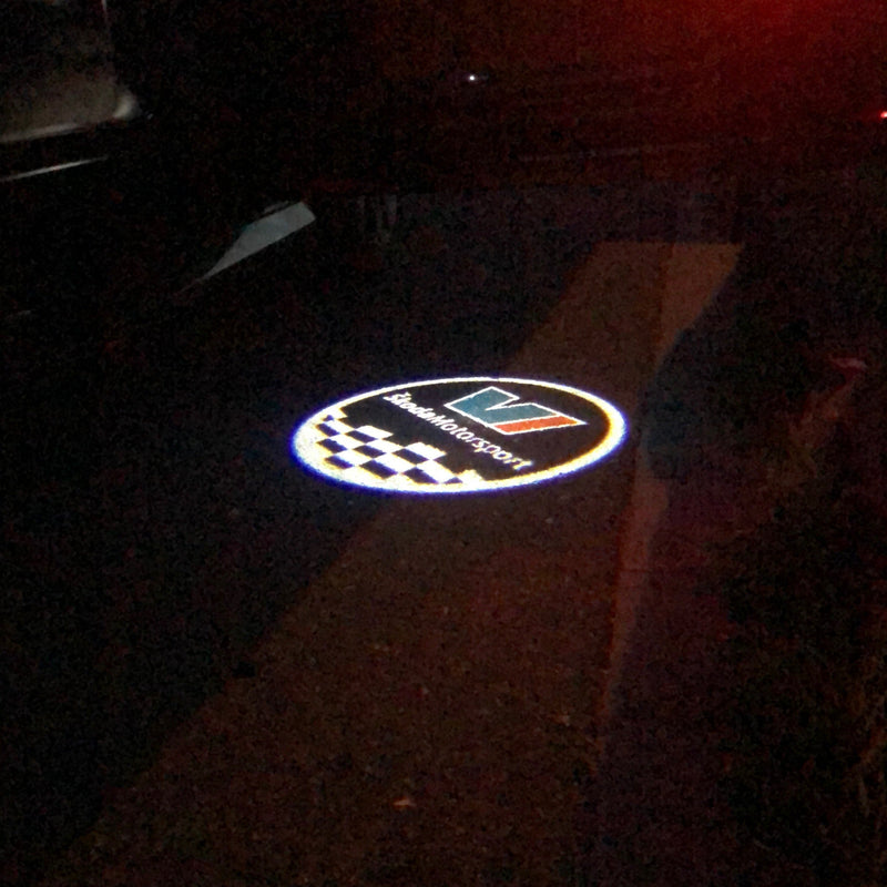 SKODA MOTORSPORT LOGO PROJECTOT LIGHTS Nr.73 (quantity  1 =  2 Logo Film /  2 door lights)