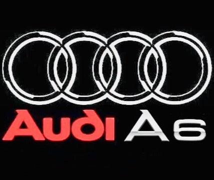 AUDI A6 LOGO PROJECTOT LIGHTS Nr.44 (quantity 1 = 2 Logo Films /2 door lights）