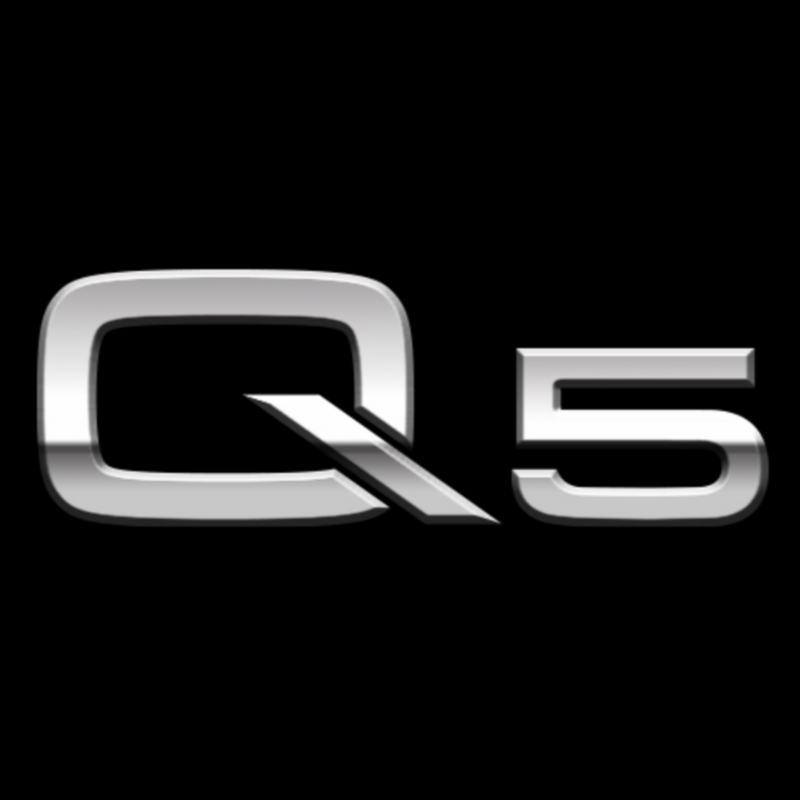 AUDI Q5 LOGO PROJECTOT LIGHTS Nr.101  (quantity 1 = 2 Logo Films /2 door lights）