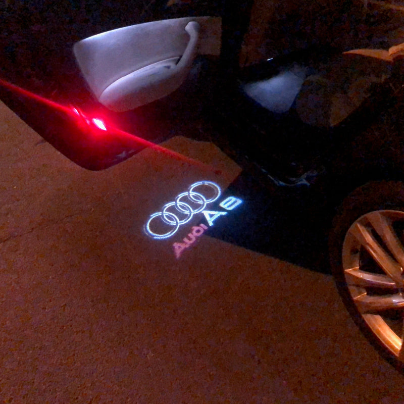 AUDI A8 LOGO PROJECTOT LIGHTS Nr.46  (quantity 1 = 2 Logo Films /2 door lights）