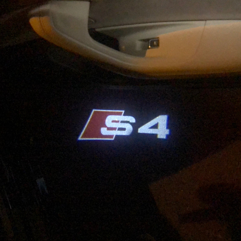 AUDI S4 LOGO PROJECTOT LIGHTS Nr.25 (quantity 1 = 2 Logo Films /2 door lights）