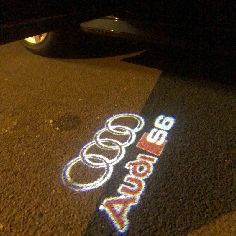 AUDI S6 LOGO PROJECTOT LIGHTS Nr.36  (quantity 1 = 2 Logo Films /2 door lights）