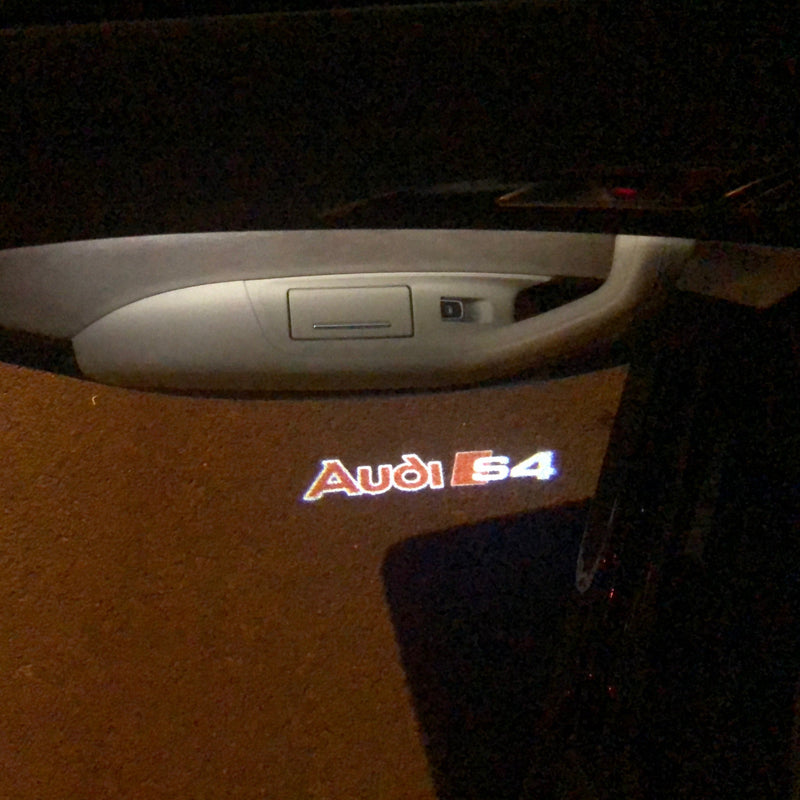 AUDI S4 LOGO PROJECTOT LIGHTS Nr.88  (quantity 1 = 2 Logo Films /2 door lights）