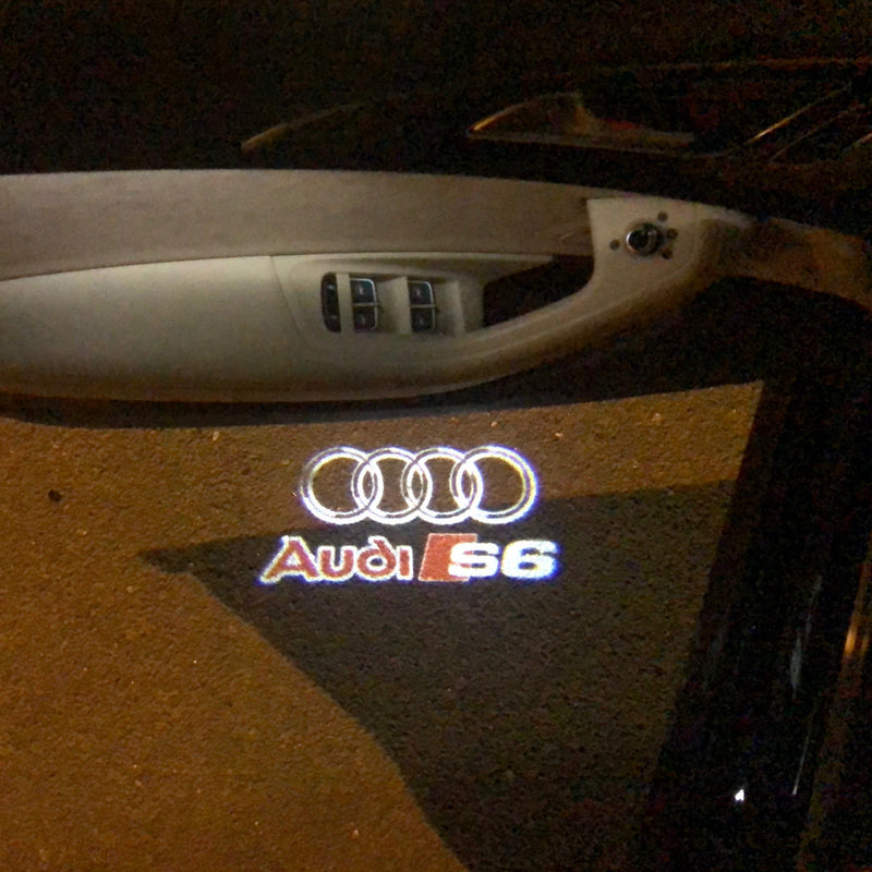 AUDI S6 LOGO PROJECTOT LIGHTS Nr.36  (quantity 1 = 2 Logo Films /2 door lights）