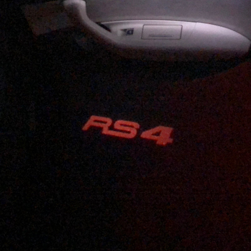 AUDI RS4 LOGO PROJECTOT LIGHTS Nr.140  (quantity 1 = 2 Logo Films /2 door lights）