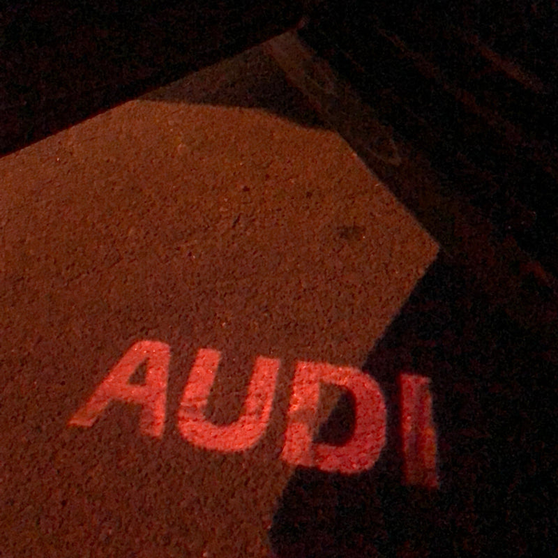 AUDI  Original LOGO PROJECTOT LIGHTS Nr.012  (quantity 1 = 2 Logo Films /2 door lights）