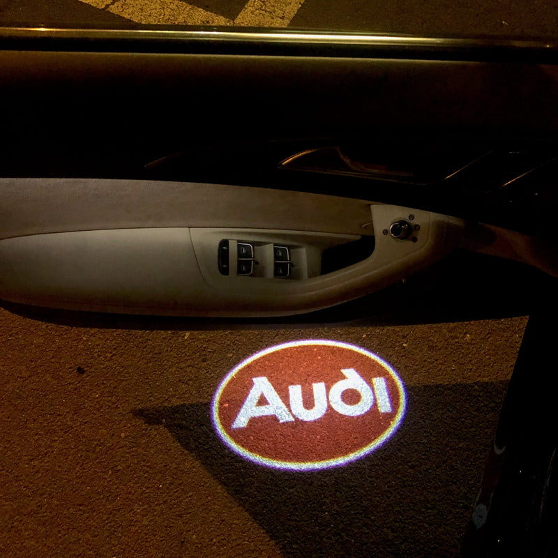 AUDI  Original LOGO PROJECTOT LIGHTS Nr.006 (quantity 1 = 2 Logo Films /2 door lights）